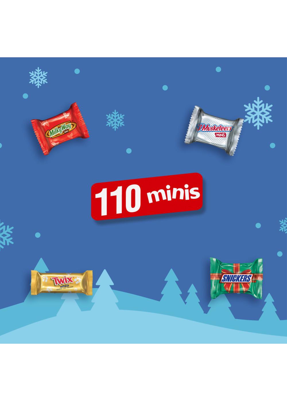 Snickers, Twix, Milky Way, & 3 Musketeers Assorted Minis Christmas Candy; image 6 of 7