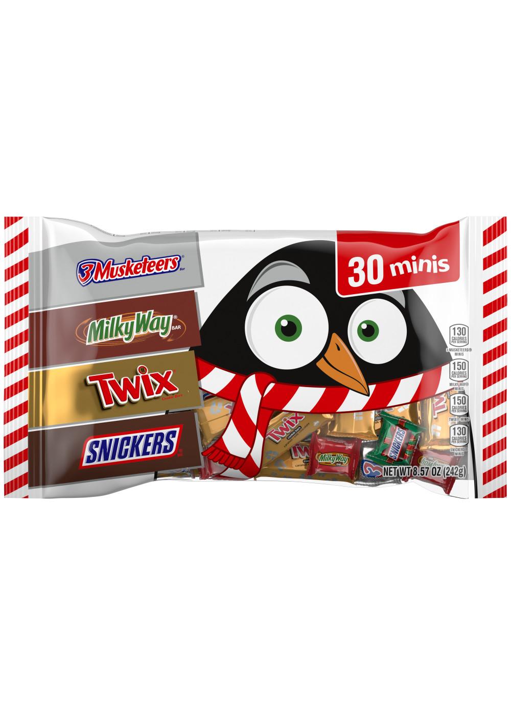 Snickers, Twix, Milky Way, & 3 Musketeers Assorted Minis Christmas Candy; image 1 of 7