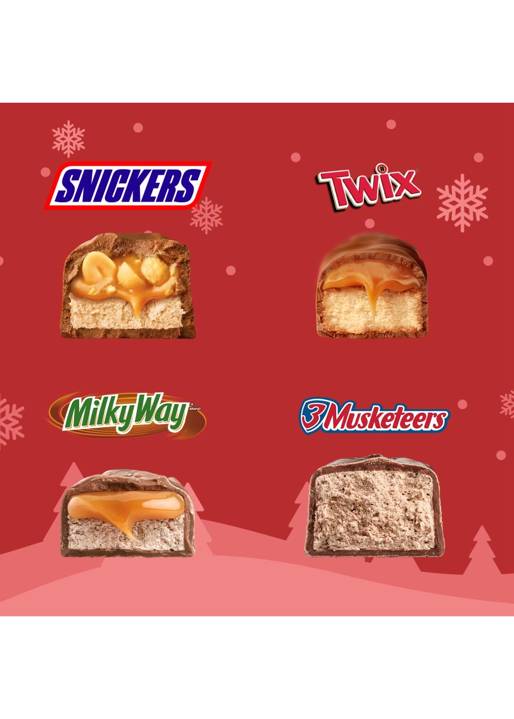 Snickers, Twix, Milky Way, & 3 Musketeers Assorted Minis Christmas Candy; image 2 of 7