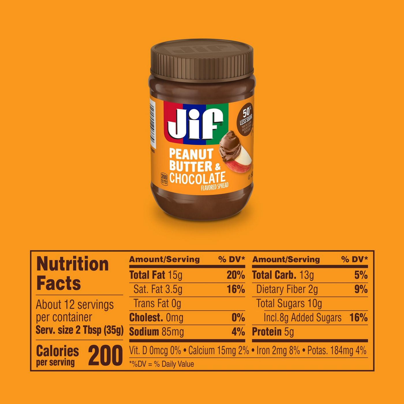 Jif Peanut Butter & Chocolate Spread; image 2 of 8