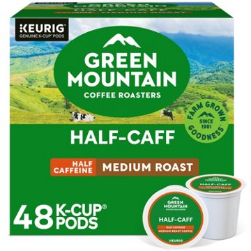 Green Mountain Coffee Half Caffeine Medium Roast Single Serve Coffee K Cups