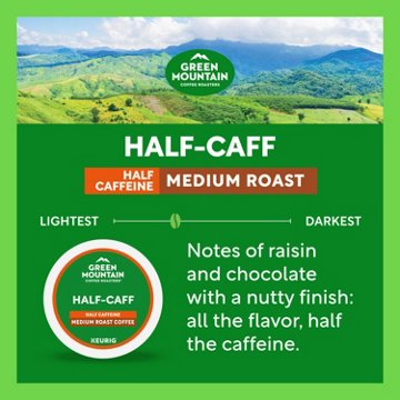 Green Mountain Coffee Half Caffeine Medium Roast Single Serve Coffee K Cups