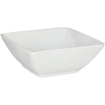 our goods Square Porcelain Cereal Bowl - White, 6''