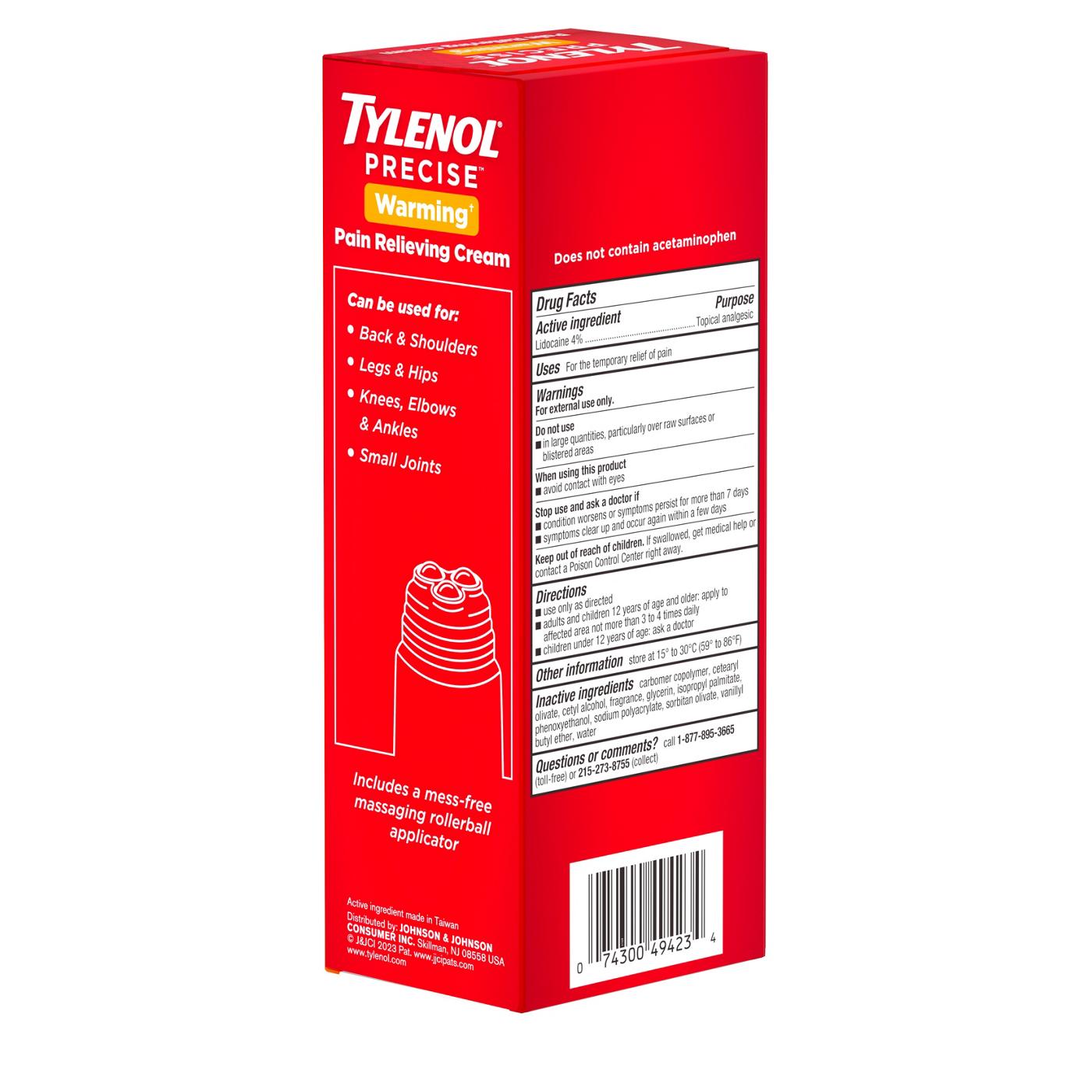 Tylenol Precise Warming Pain Relieving Cream; image 5 of 7