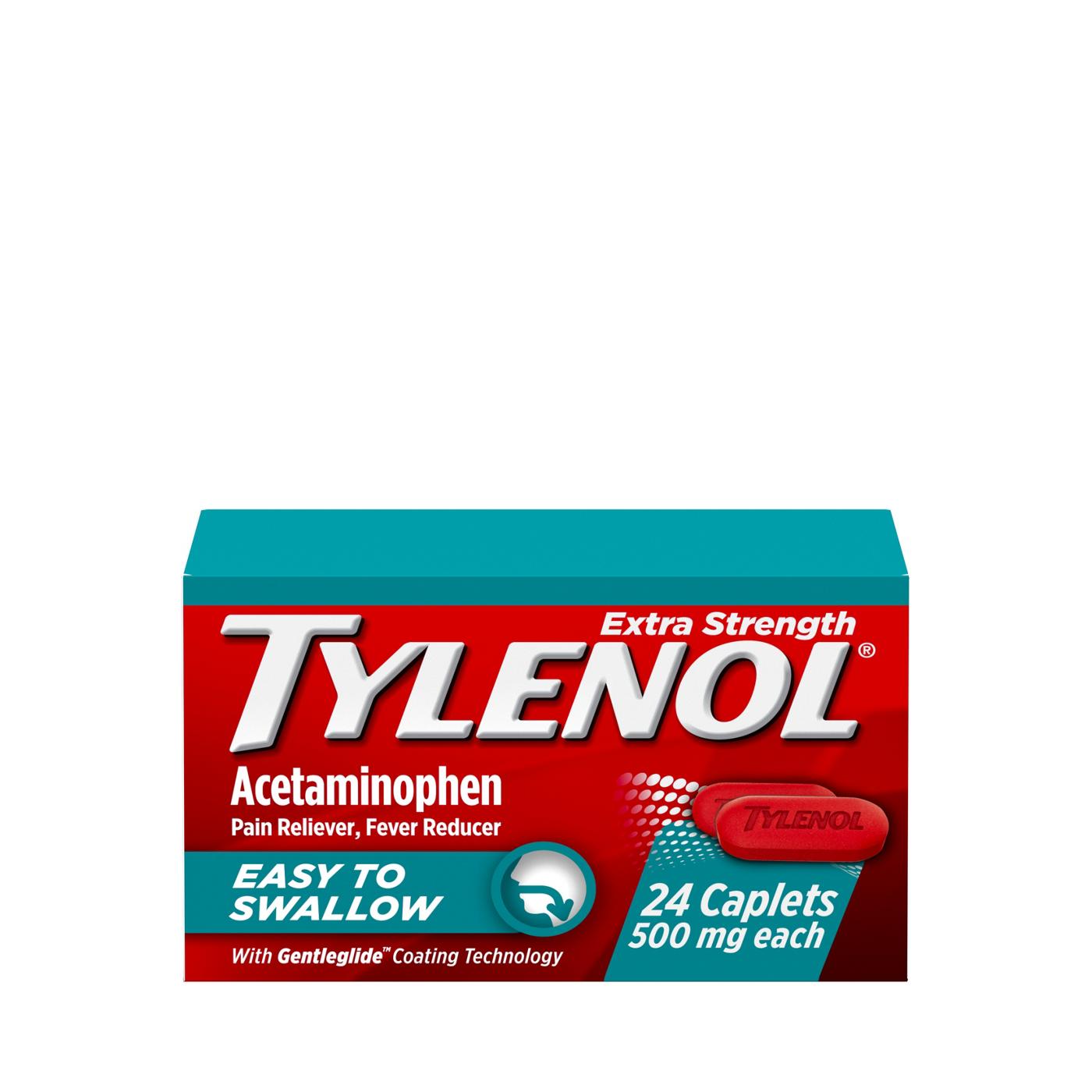 Tylenol Extra Strength Fever & Pain Reliever Easy To Swallow Caplets; image 1 of 3