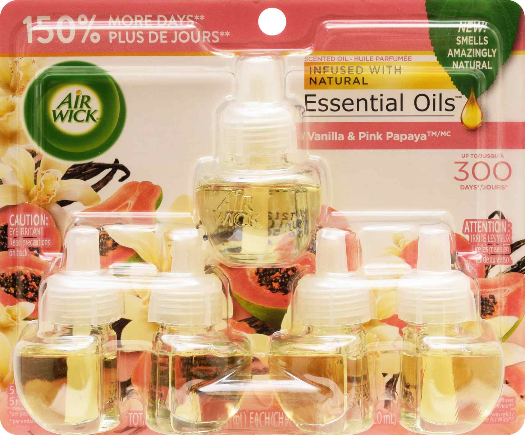 Air Wick Scented Oil Refill, Plug In Air Freshener, Vanilla and Pink Papaya; image 1 of 7