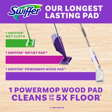 Swiffer Power Mop Wood Mopping Pads, 8 ct