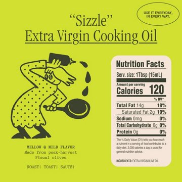 Graza Sizzle Extra Virgin Olive Cooking Oil, 16.9 oz