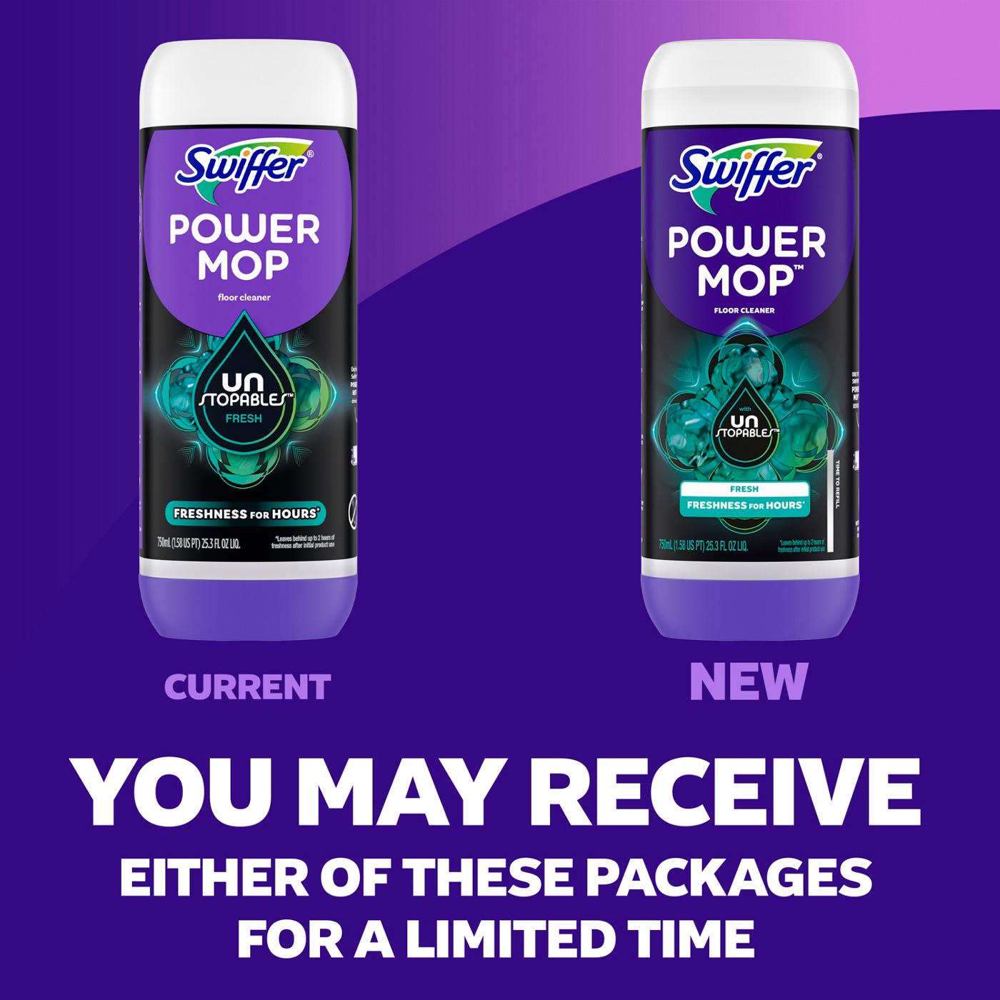 Swiffer PowerMop Floor Cleaning Solution - Unstopables Fresh Scent; image 4 of 9