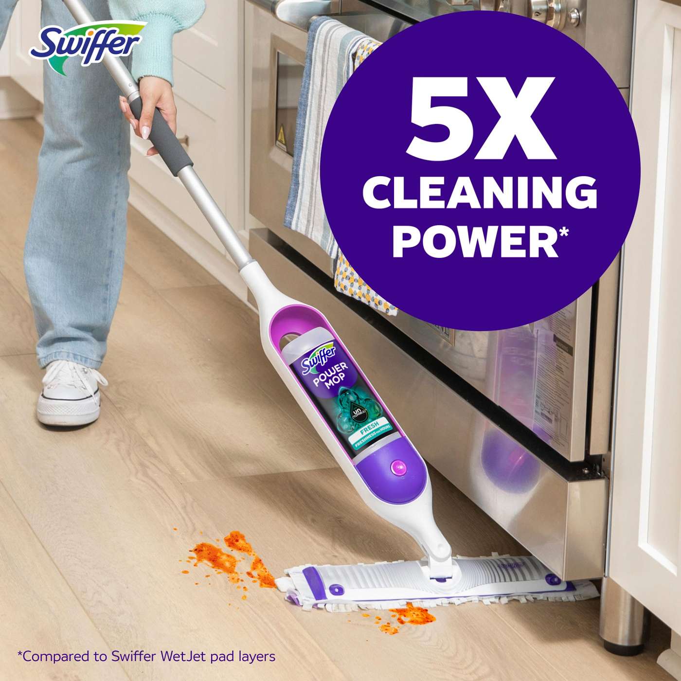 Swiffer PowerMop Floor Cleaning Solution - Unstopables Fresh Scent; image 5 of 9