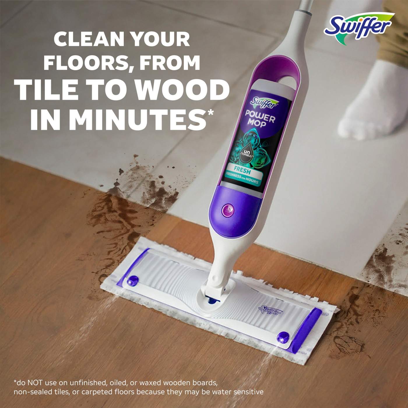 Swiffer PowerMop Floor Cleaning Solution - Unstopables Fresh Scent; image 8 of 9