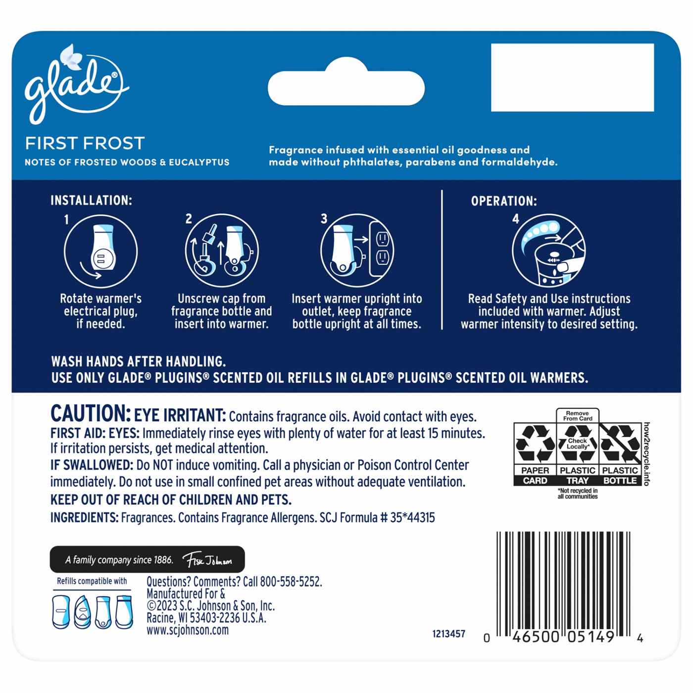 Glade PlugIns Scented Oil Air Freshener Refills - First Frost; image 2 of 2