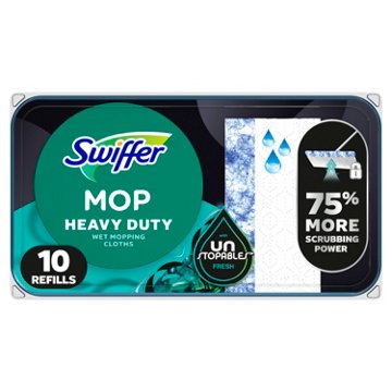 Swiffer Sweeper Heavy Duty Wet Multi-Surface Cloth Refills - Unstopables Fresh Scent, 10 ct
