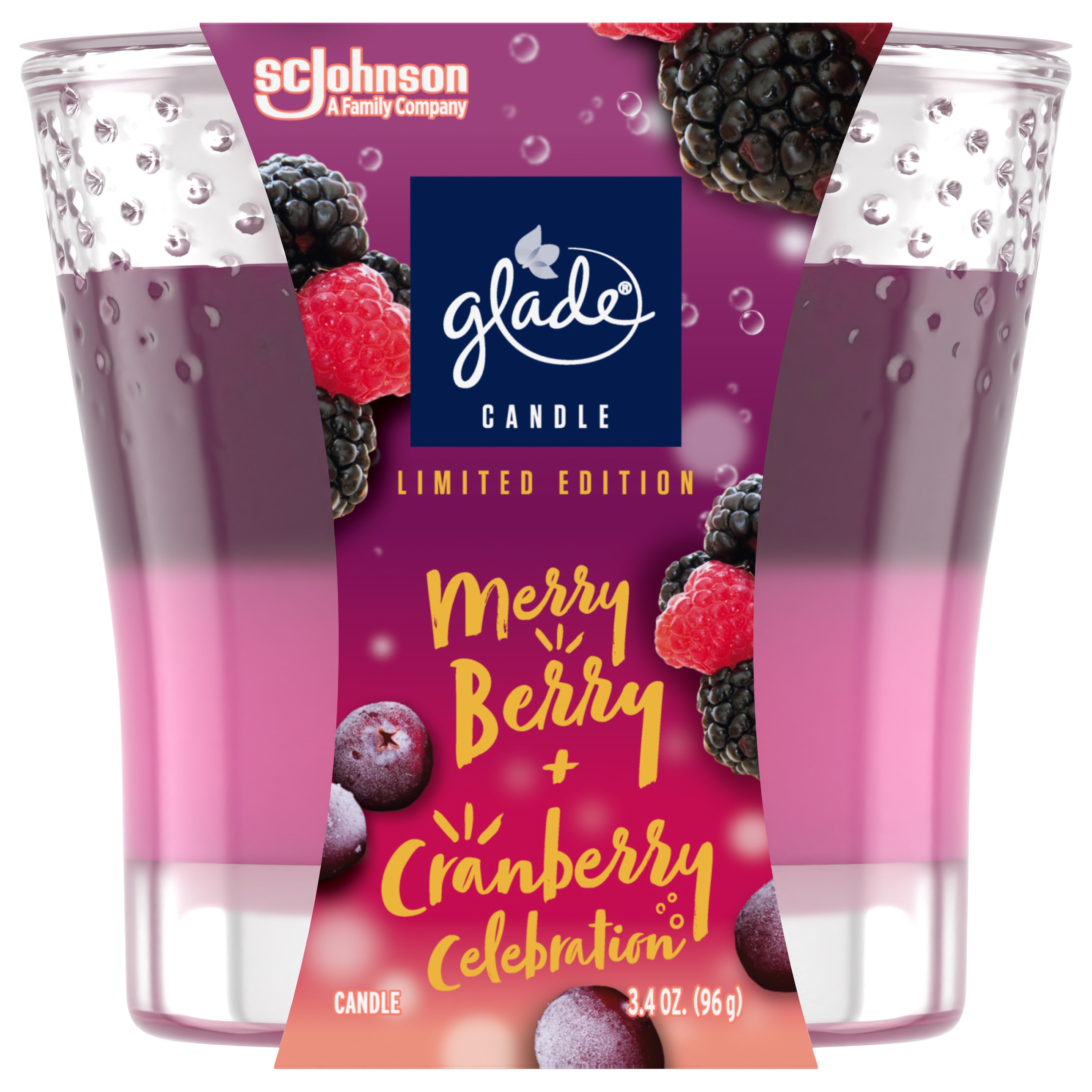 Glade Messy Berry + Cranberry Celebration Candle - Shop Air fresheners ...