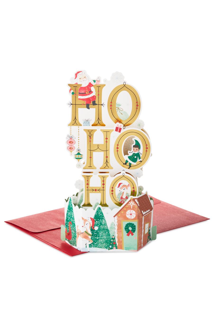 Hallmark Paper Wonder Ho Ho Ho Santa Pop Up Christmas Card - S32, S4; image 1 of 7