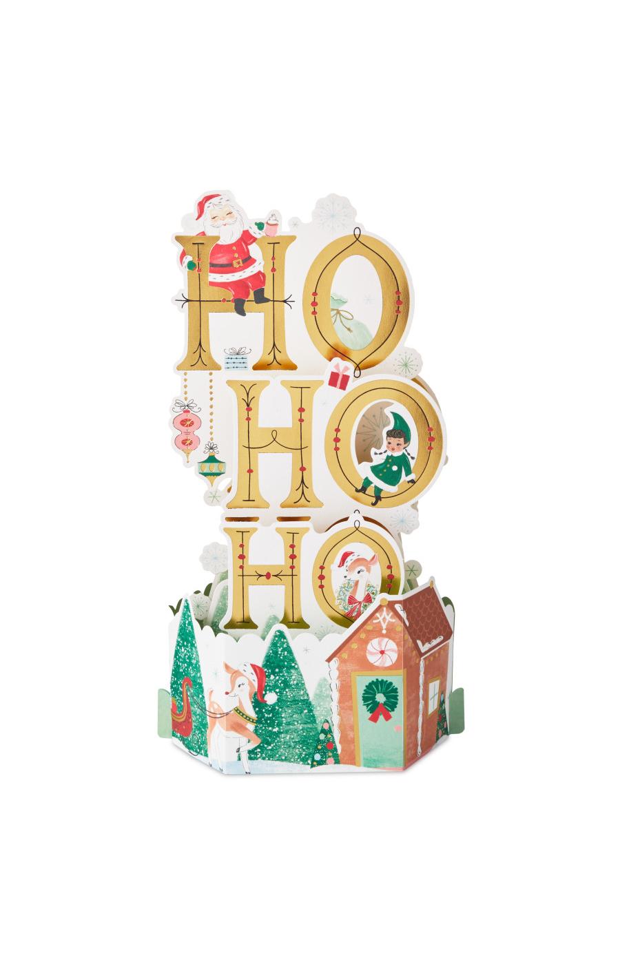 Hallmark Paper Wonder Ho Ho Ho Santa Pop Up Christmas Card - S32, S4; image 2 of 7