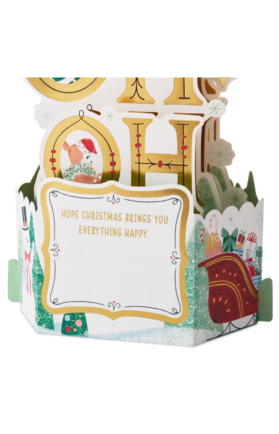 Hallmark Paper Wonder Ho Ho Ho Santa Pop Up Christmas Card - S32, S4; image 4 of 7