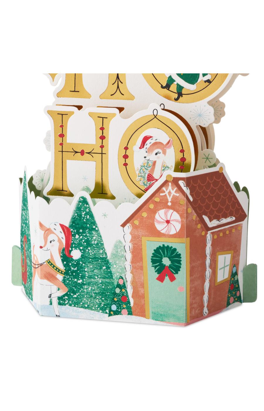 Hallmark Paper Wonder Ho Ho Ho Santa Pop Up Christmas Card - S32, S4; image 5 of 7