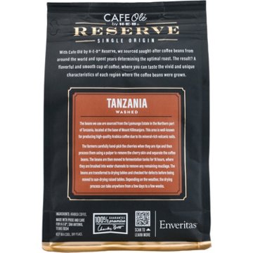 CAFE Olé by H-E-B Reserve Single Origin Whole Bean Tanzania Coffee, 12 oz