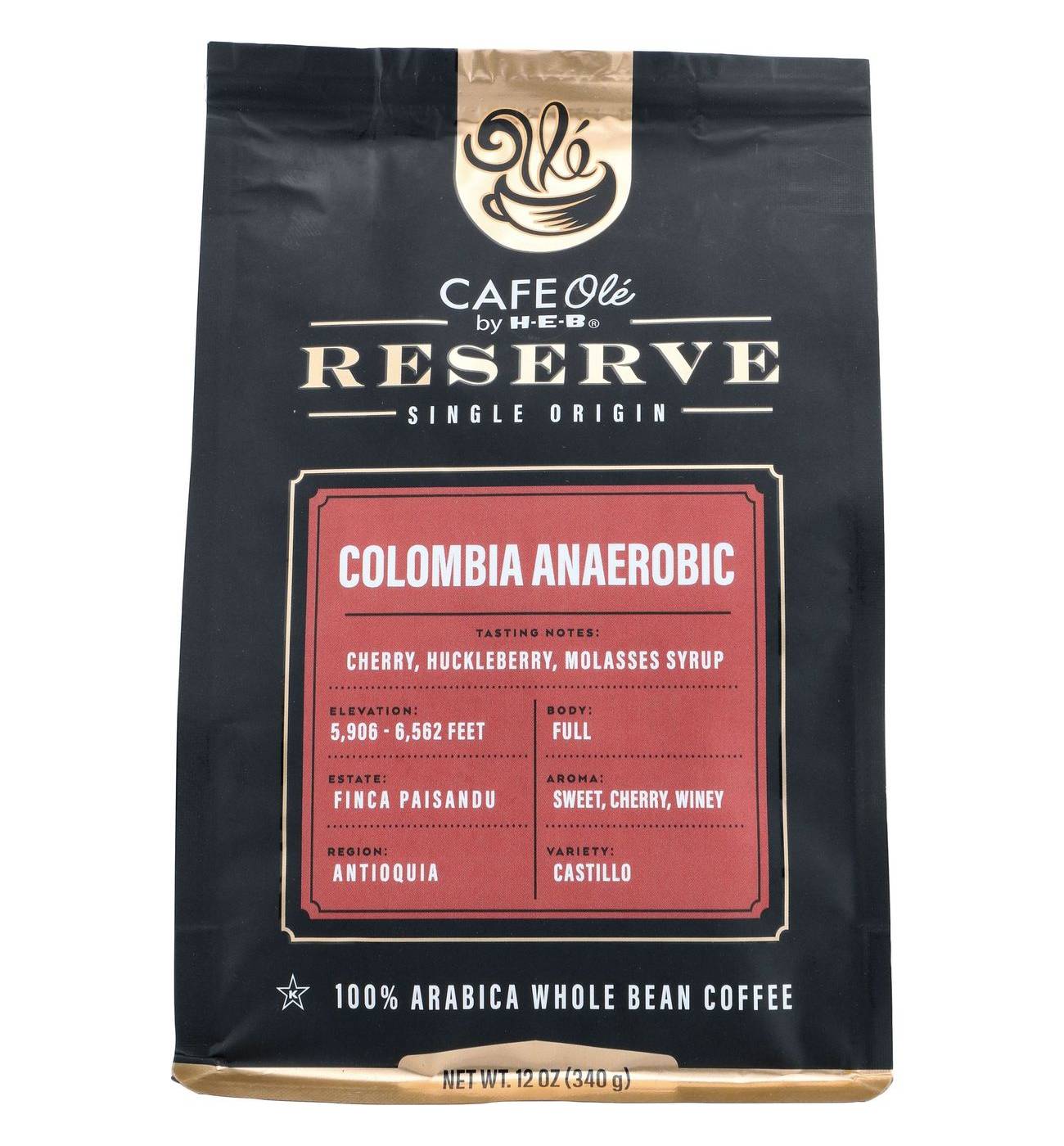 CAFE Olé by H-E-B Reserve Single Origin Whole Bean Colombia Anaerobic Coffee; image 1 of 2