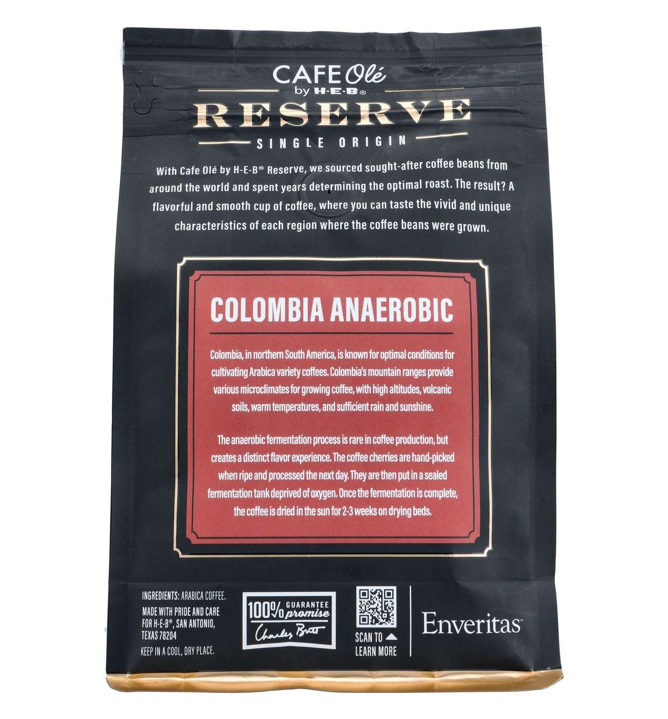 CAFE Olé by H-E-B Reserve Single Origin Whole Bean Colombia Anaerobic Coffee; image 2 of 2
