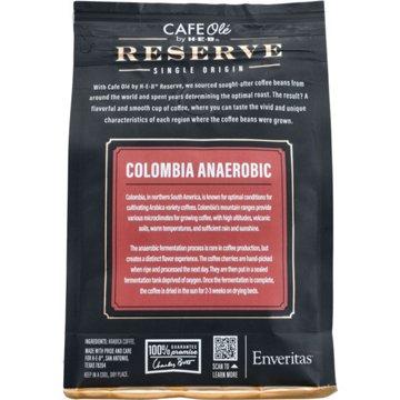 CAFE Olé by H-E-B Reserve Single Origin Whole Bean Colombia Anaerobic Coffee, 12 oz