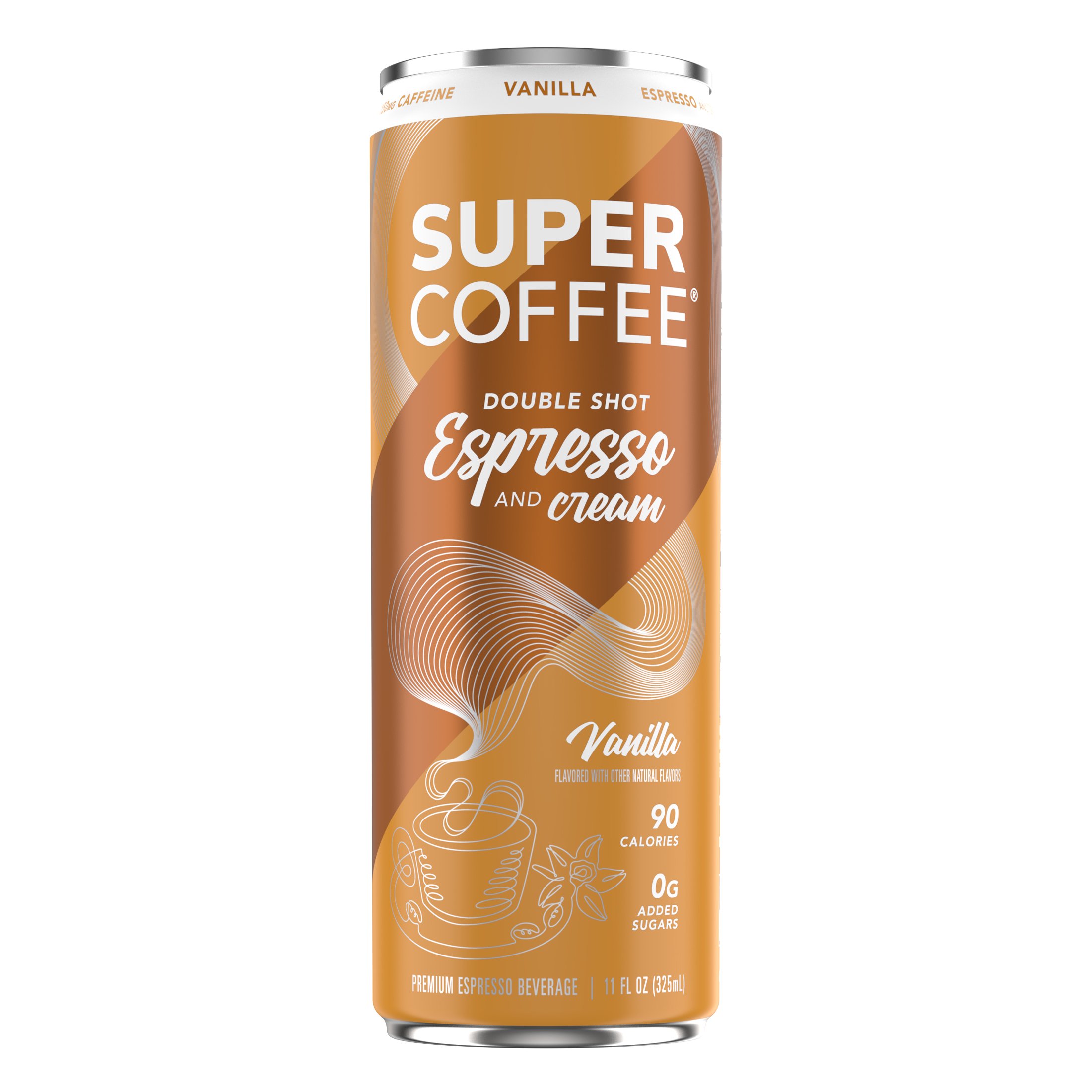 Super Coffee Double Shot Espresso & Cream - Vanilla, 11 oz
