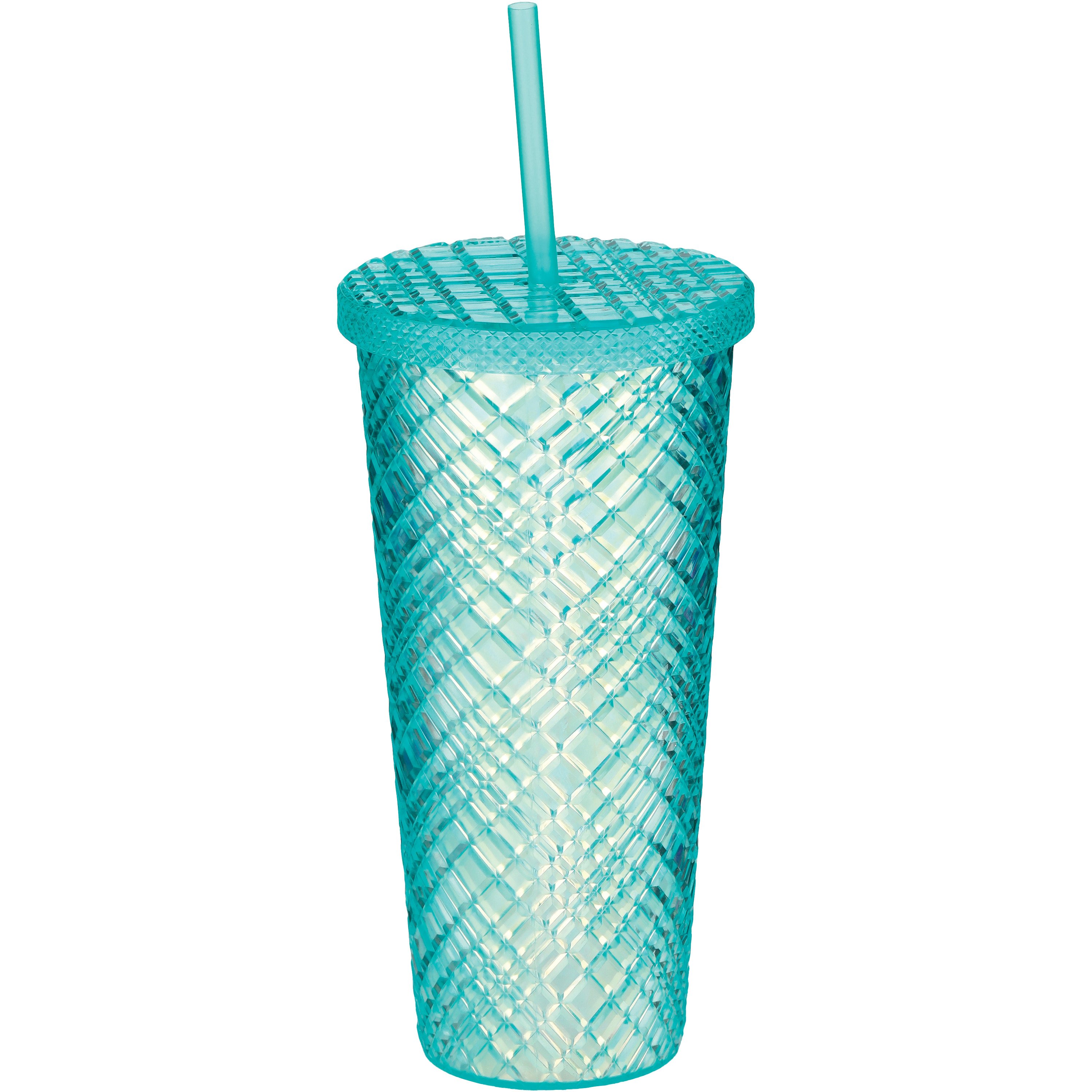 Teal Organic Diamonds Tapered Stainless Steel Tumbler main image 0