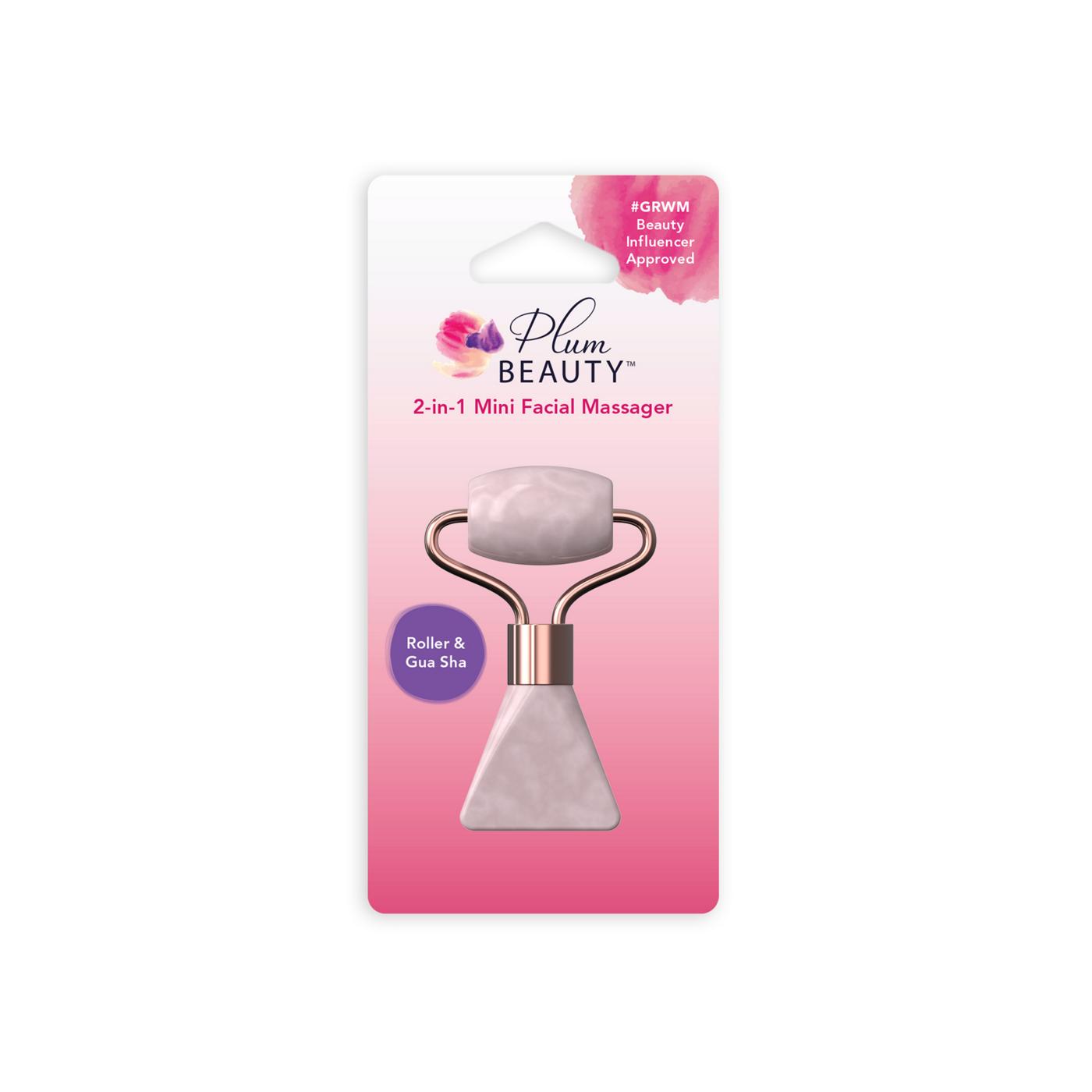 Plum Beauty 2-In-1 Mini Facial Massager - Rose Quartz; image 1 of 2