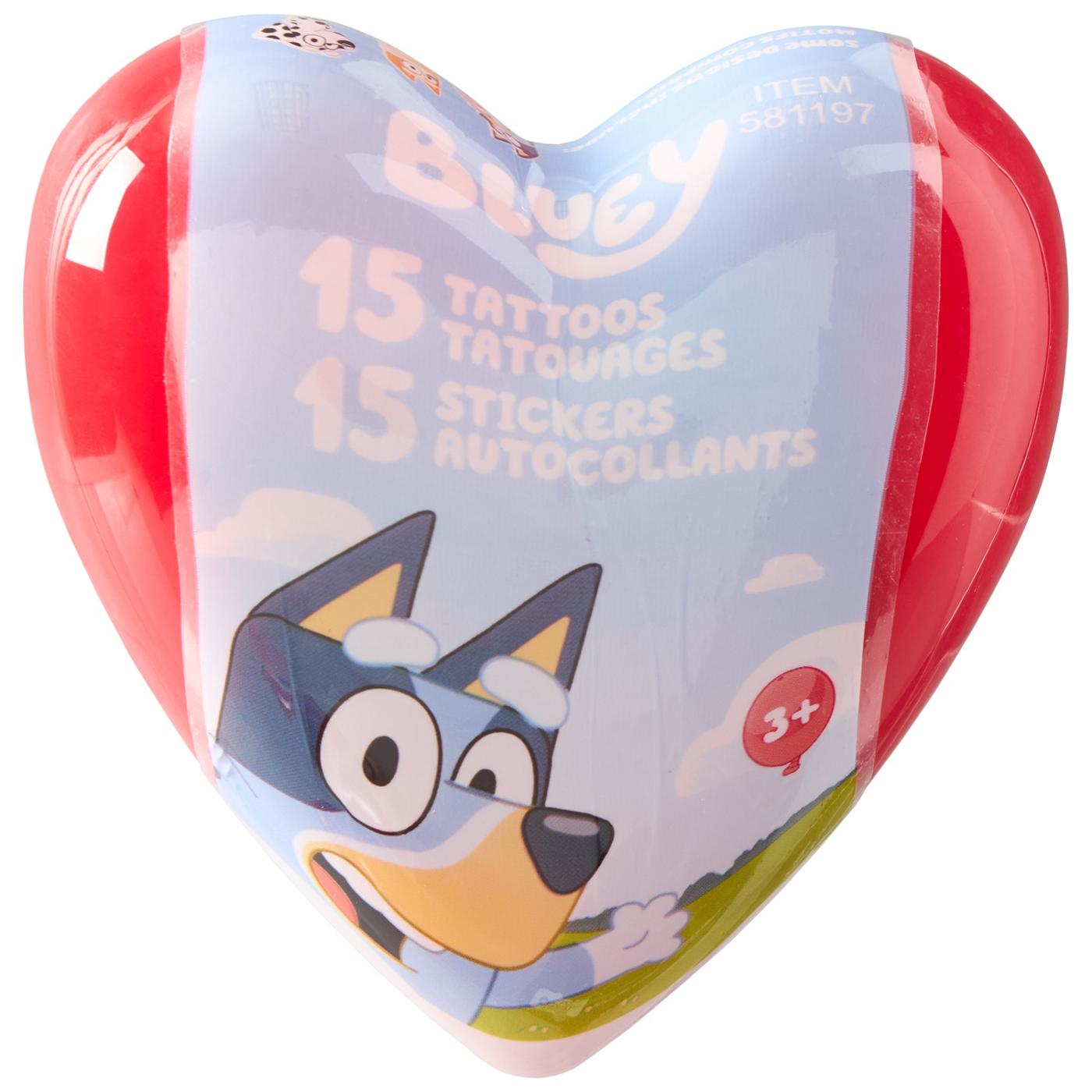 Paper Magic Bluey Sticker & Tattoo Filled Valentine's Heart ; image 1 of 3