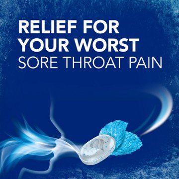 Vicks VapoCOOL SEVERE Max Strength Menthol Sore Throat Lozenge, Winterfrost Flavor, 45 ct