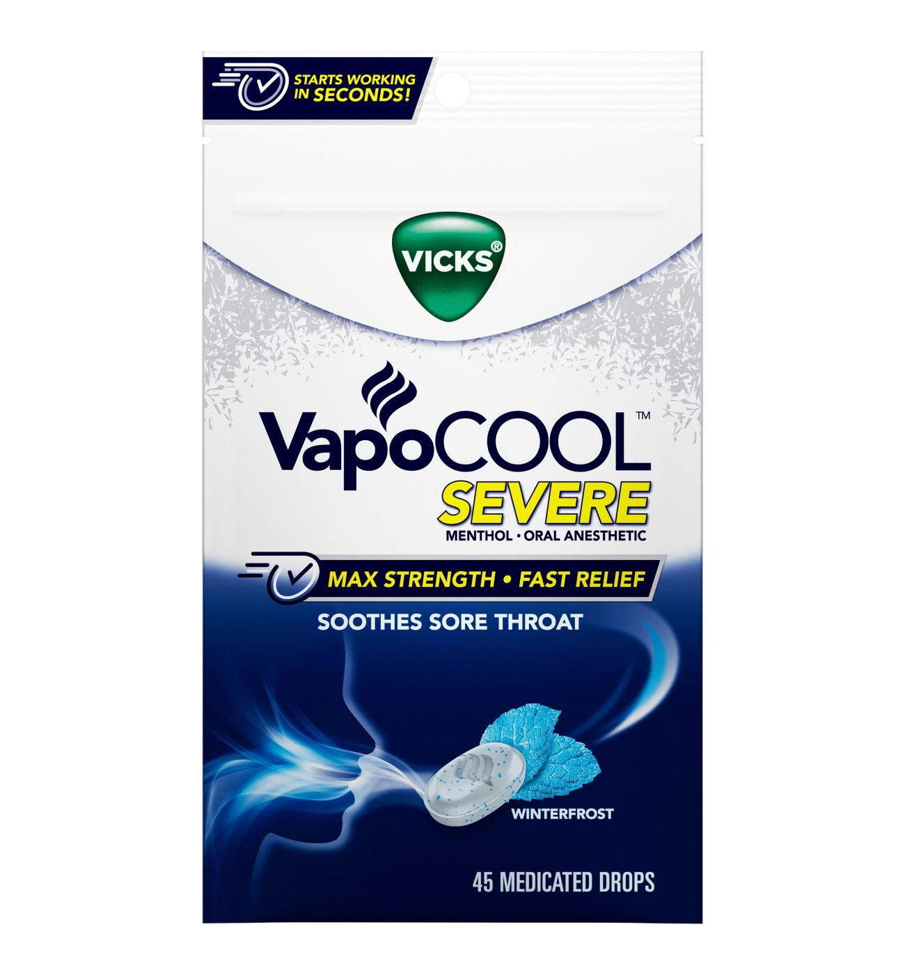 Vicks VapoCOOL Severe Medicated Drops - Winter Frost; image 1 of 2