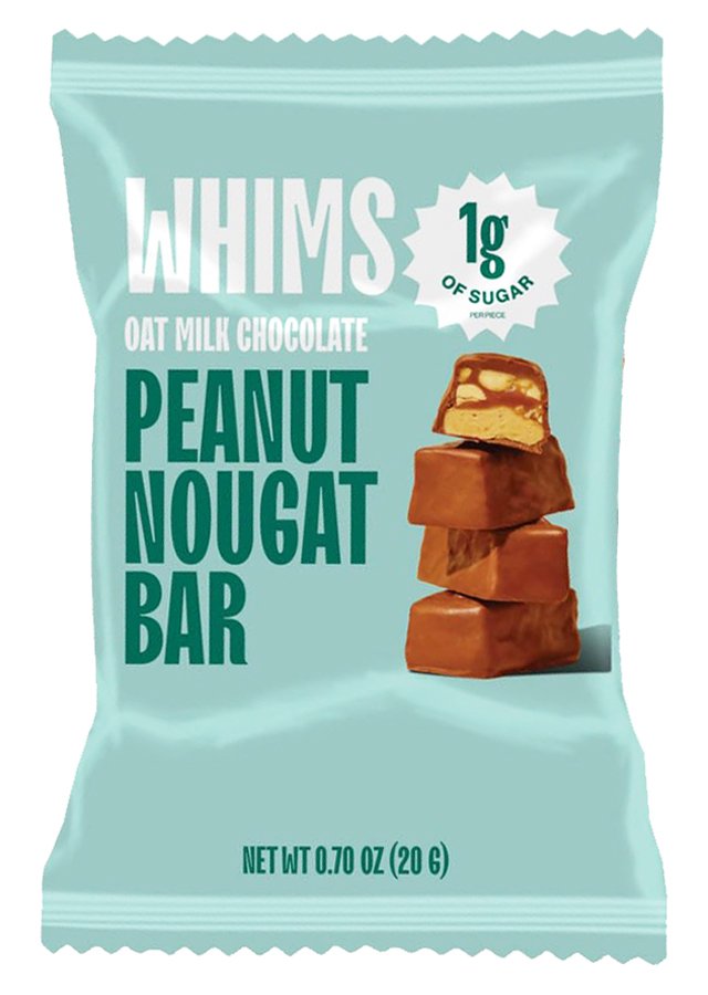 Whims Oat Milk Chocolate Peanut Nougat Bar, 0.7 oz | Central