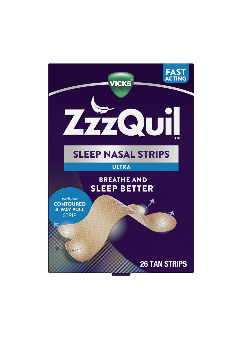 Vicks ZzzQuil Ultra Sleep Nasal Strips - Tan; image 1 of 5