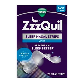 Vicks ZzzQuil Sleep Nasal Strips, Snoring Relief from Nasal Congestion