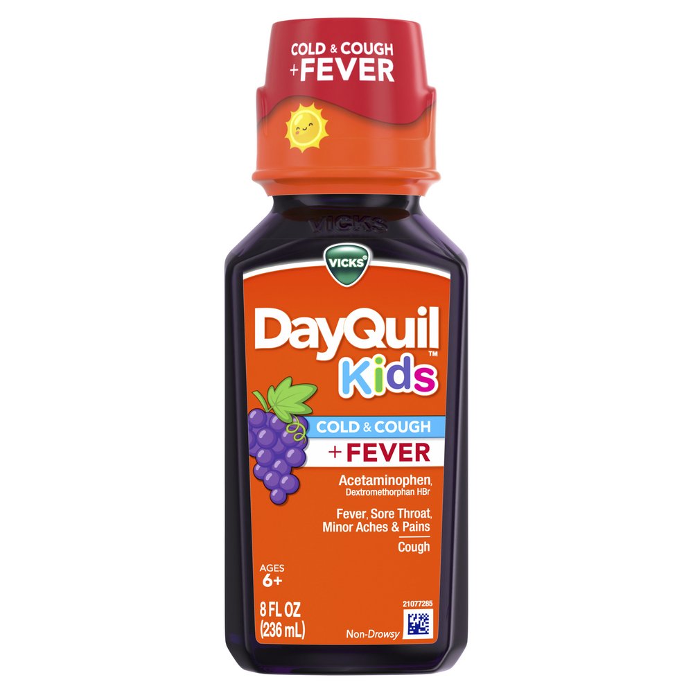Vicks DayQuil Kids Cold & Cough + Fever Liquid Grape Shop Cough