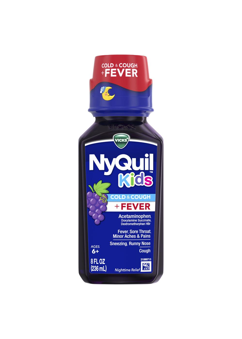 Vicks NyQuil Kids Cold & Cough + Fever Liquid - Grape; image 1 of 7