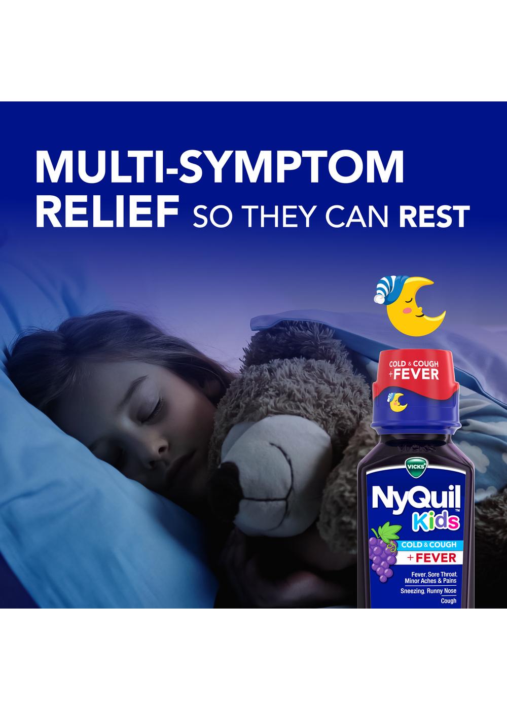 Vicks NyQuil Kids Cold & Cough + Fever Liquid - Grape; image 2 of 7