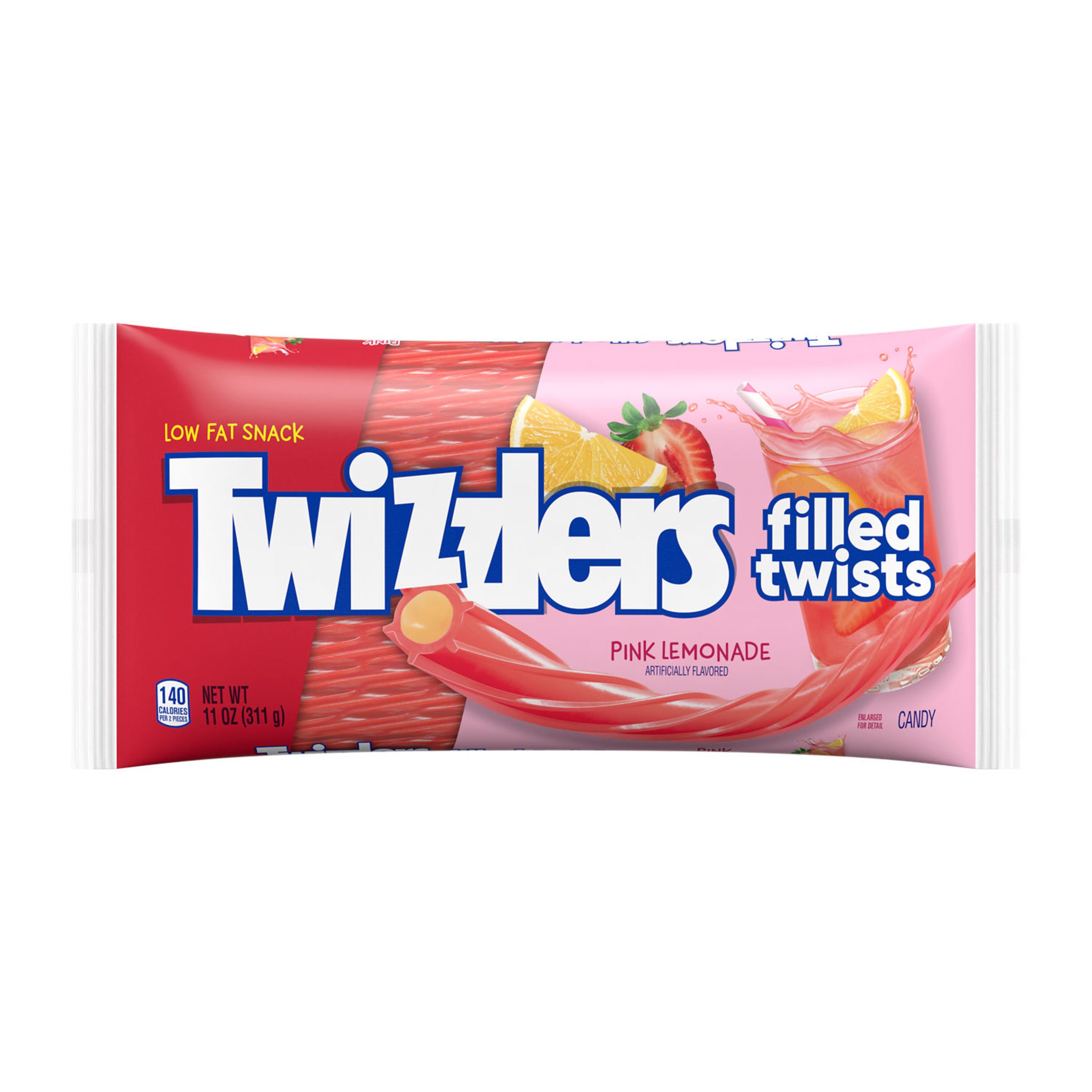 Twizzlers Filled Twists Pink Lemonade Licorice Candy - Shop Candy at H-E-B