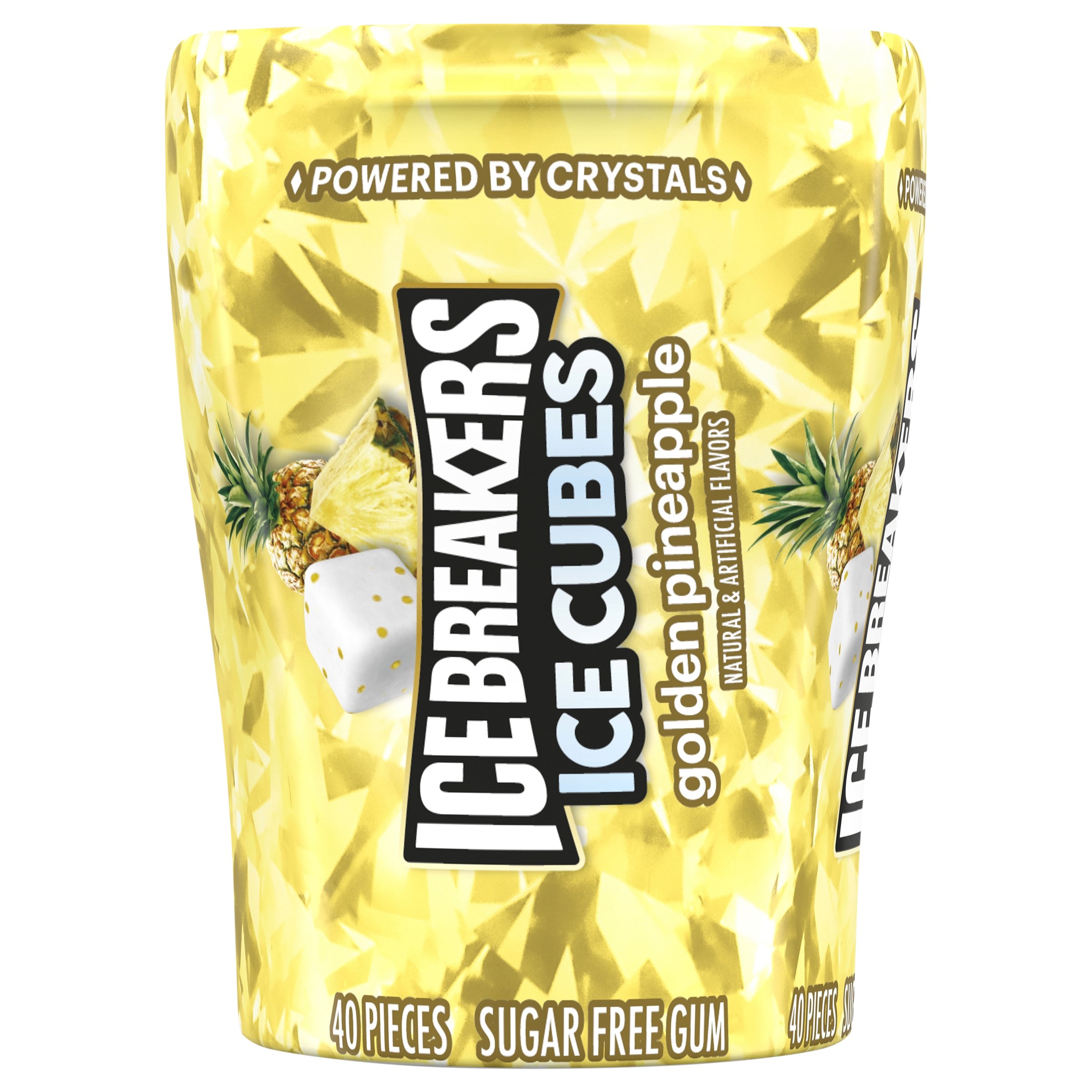 Ice Breakers Ice Cubes Golden Pineapple Sugar Free Chewing Gum Bottle ...