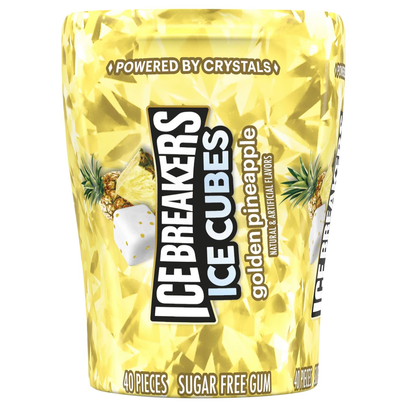 Ice Breakers Ice Cubes Golden Pineapple Sugar Free Chewing Gum Bottle; image 1 of 6