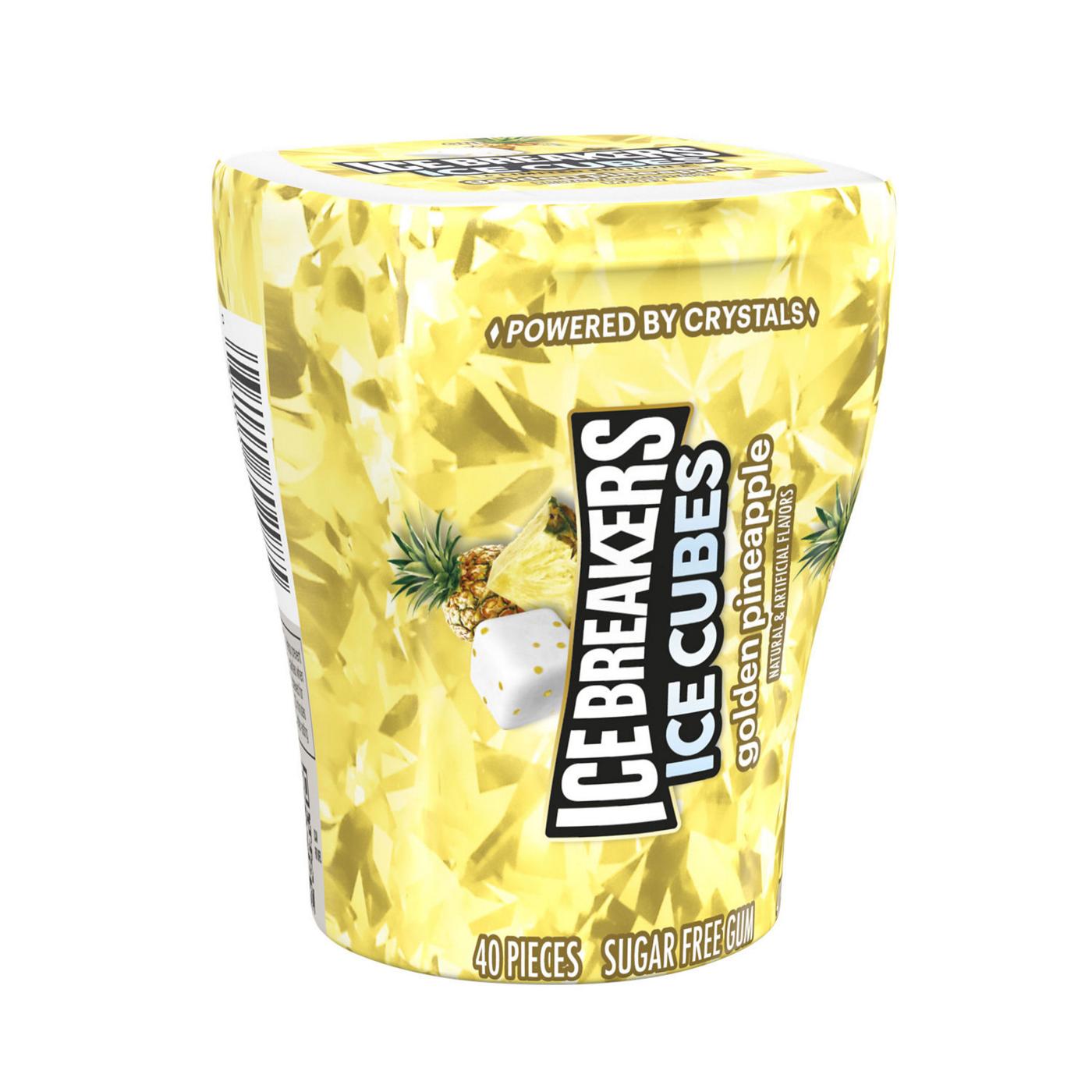 Ice Breakers Ice Cubes Golden Pineapple Sugar Free Chewing Gum Bottle; image 5 of 6
