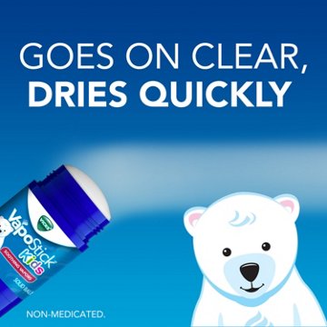 Vicks VapoStick Kids, Solid Balm, Soothing Non-Medicated Vicks Vapors, Easy To Use No Touch Applicator