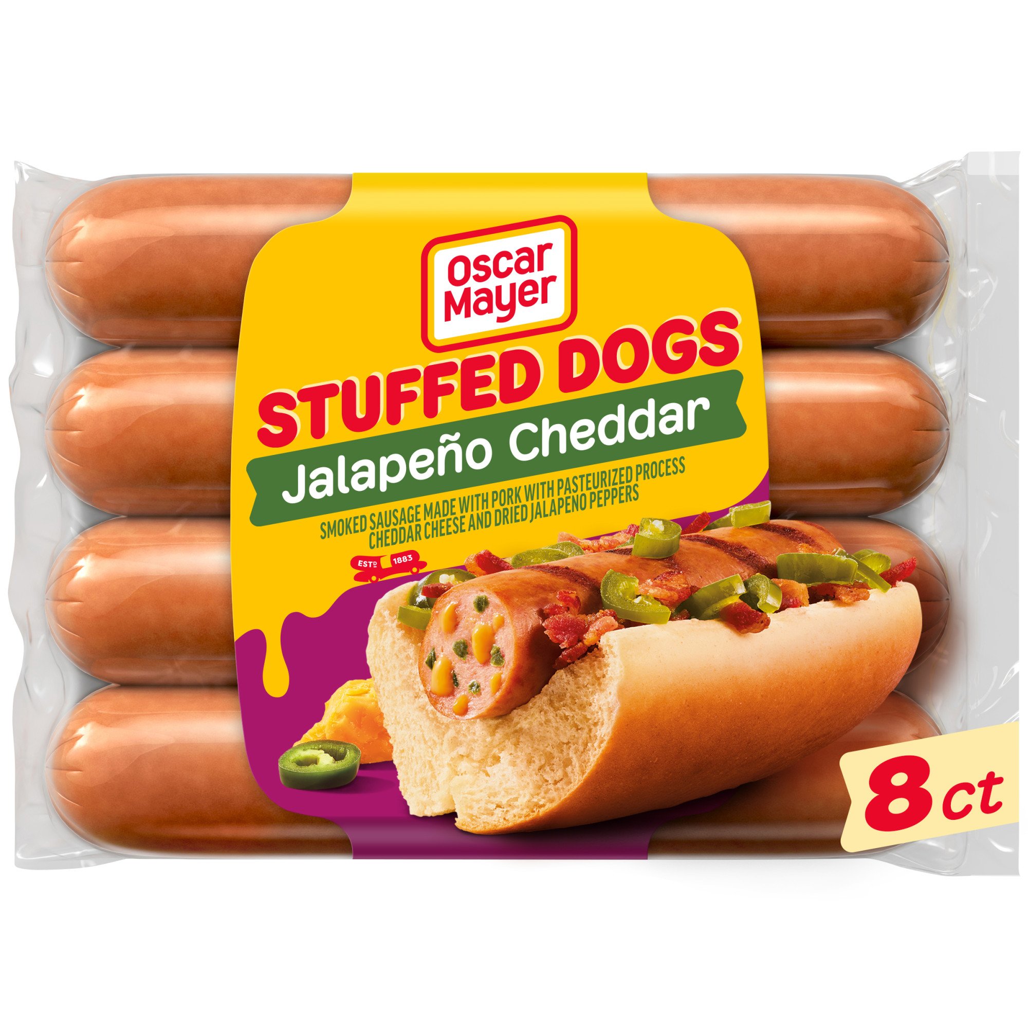 Oscar Mayer Jalapeo Cheddar Stuffed Hot Dogs - Shop Hot dogs at H-E-B