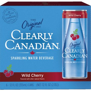 Clearly Canadian Wild Cherry Sparkling Water 6 pk Cans