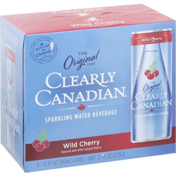 Clearly Canadian Wild Cherry Sparkling Water 6 pk Cans