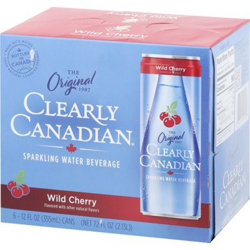 Clearly Canadian Wild Cherry Sparkling Water 6 pk Cans