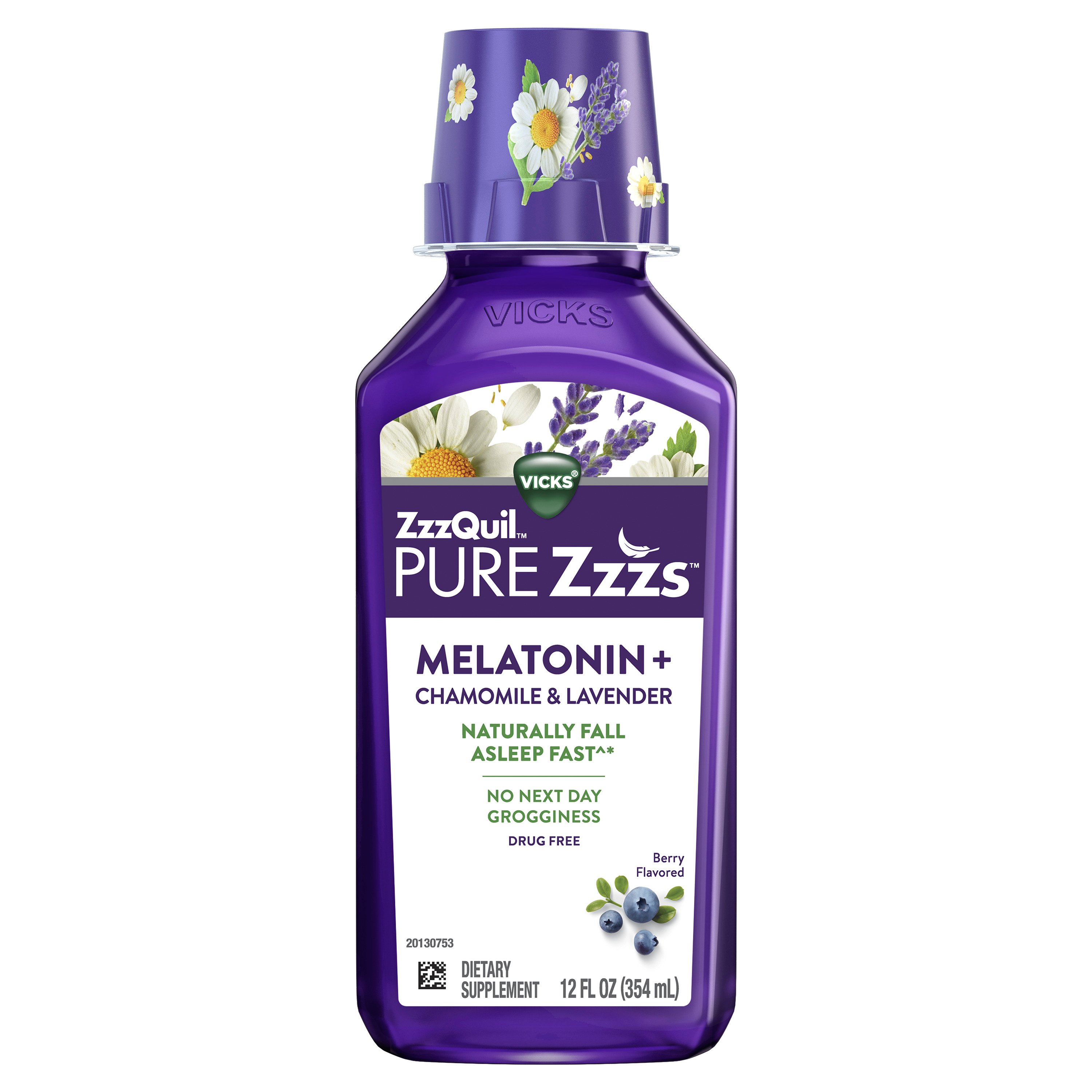 Vicks ZzzQuil Pure Zzzs Melatonin Liquid, Sleep Aid with Chamomile