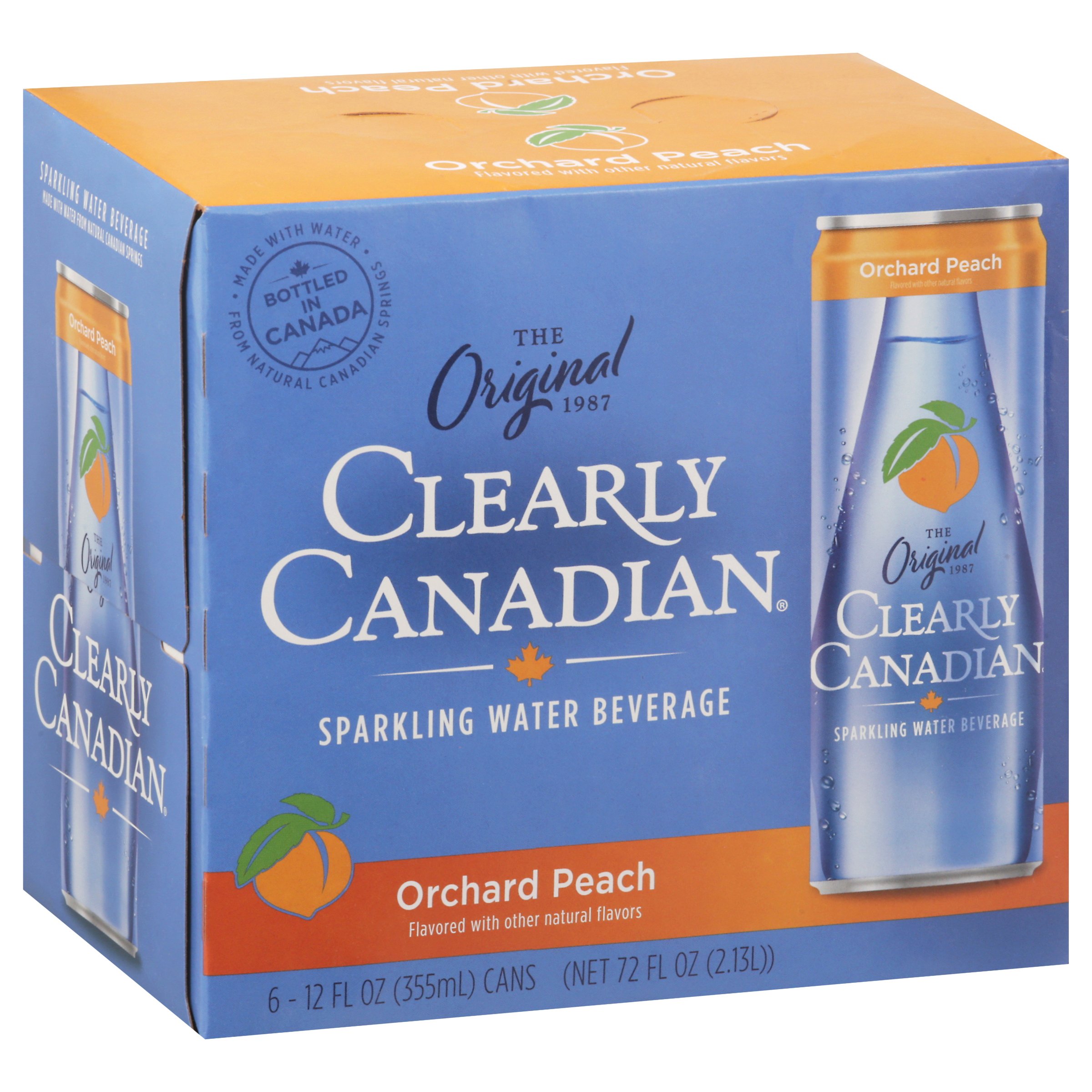 Clearly Canadian Orchard Peach Sparkling Water 6 pk Cans - Shop