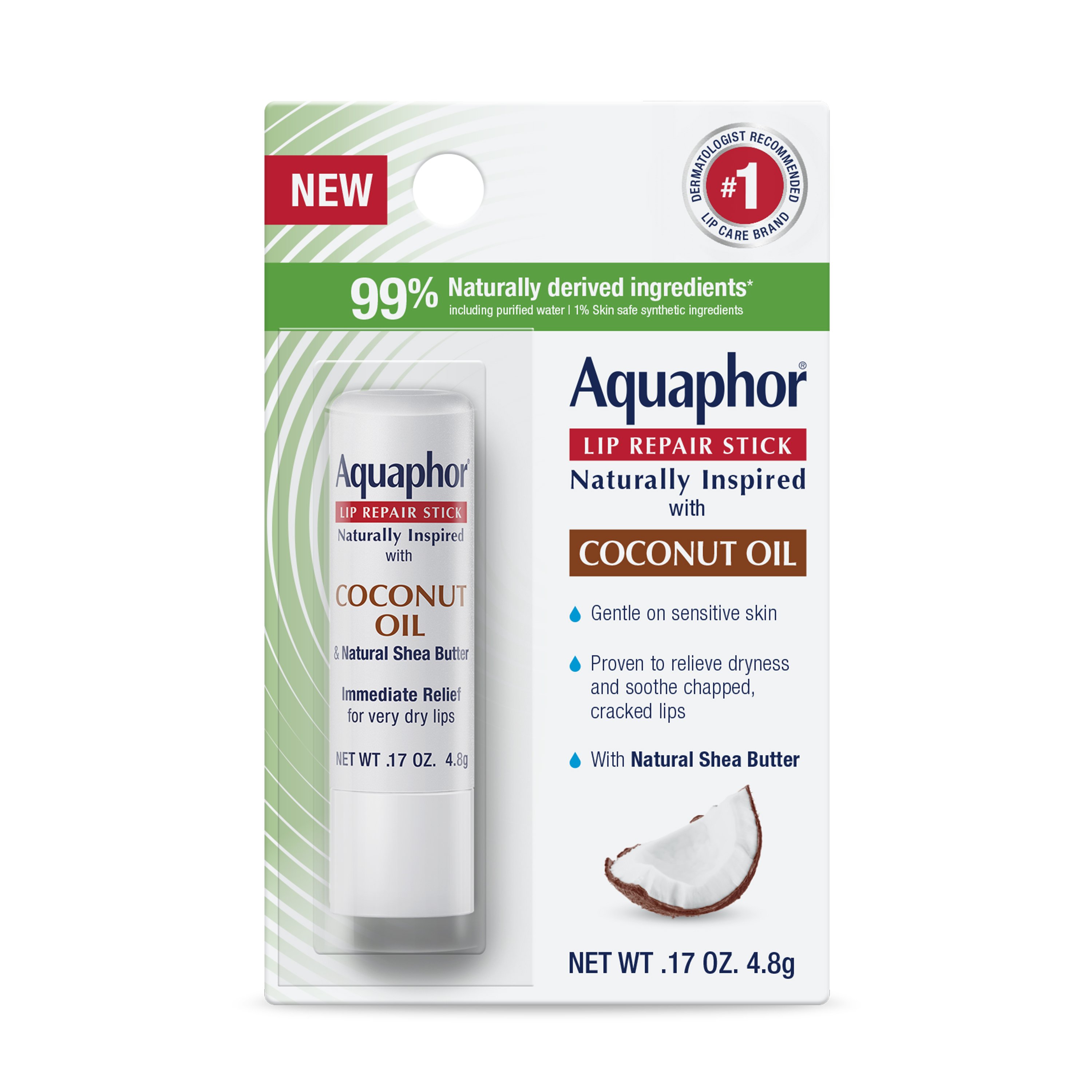 Aquaphor Lip Repair Stick - Coconut Oil - Shop Lip balm & treatments at ...